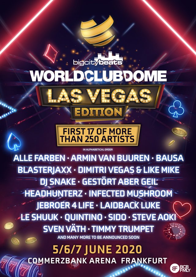 WORLD CLUB DOME Las Vegas Edition 2020 in Frankfurt Die ersten Acts